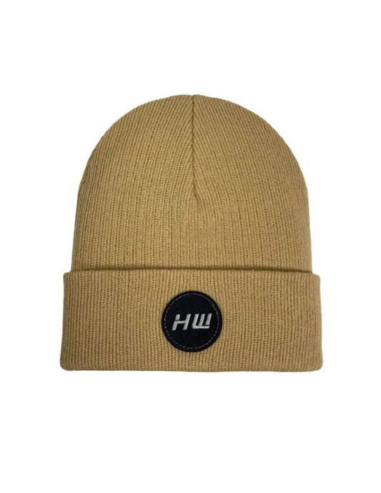 Haakwear Cuffed Wide Ribbed Beanie, Dune Beige