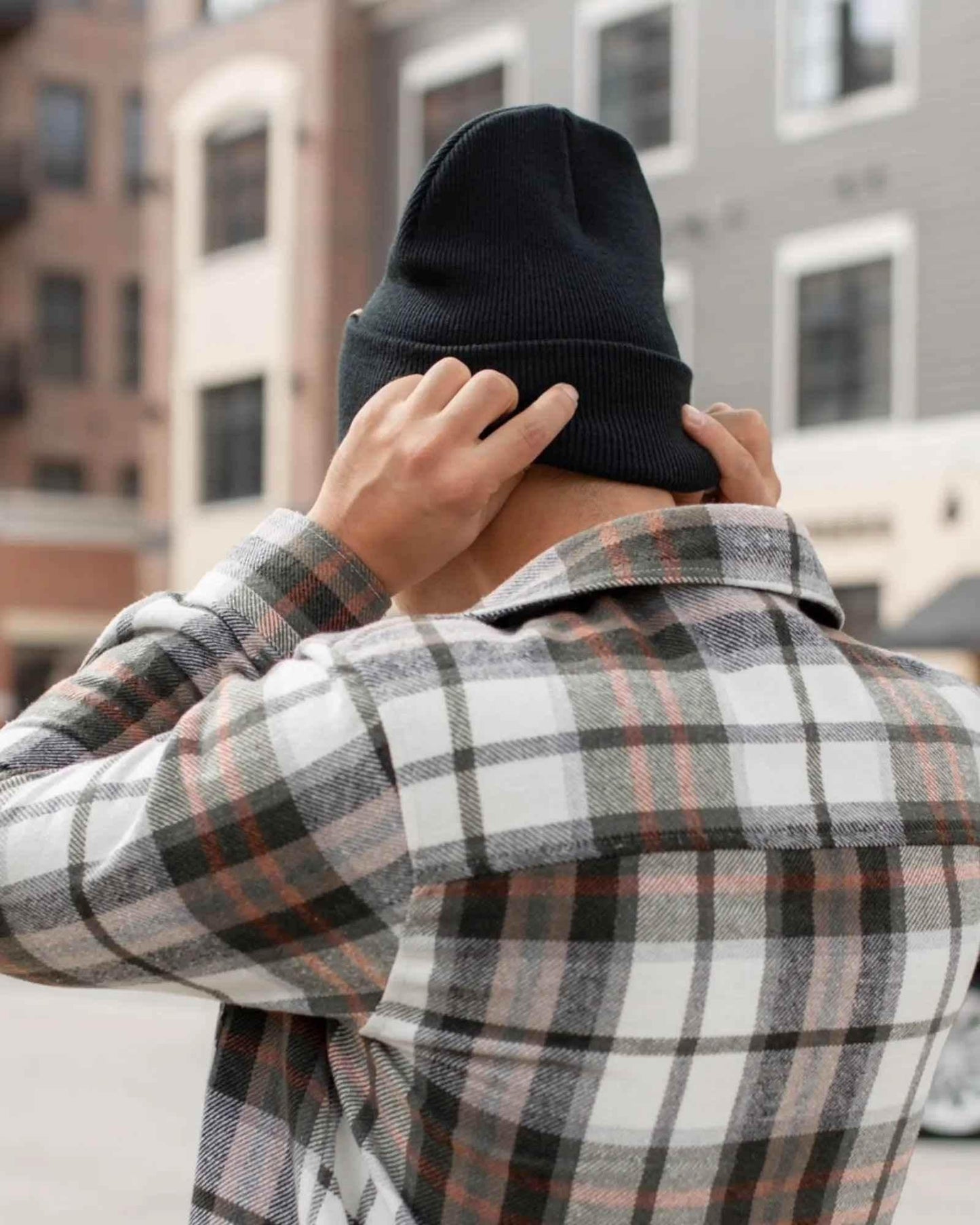 HAAKWEAR Traditional Charcoal Black Beanie | Classic Cuffed Knit Hat | Made in USA