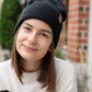 HAAKWEAR Traditional Charcoal Black Beanie | Classic Cuffed Knit Hat | Made in USA