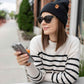 HAAKWEAR Traditional Charcoal Black Beanie | Classic Cuffed Knit Hat | Made in USA