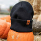 HAAKWEAR Traditional Charcoal Black Beanie | Classic Cuffed Knit Hat | Made in USA
