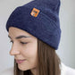 HAAKWEAR Traditional Denim Blue Beanie | Classic Cuffed Knit Hat | Made in USA