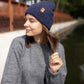HAAKWEAR Traditional Denim Blue Beanie | Classic Cuffed Knit Hat | Made in USA