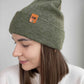 HAAKWEAR Traditional Forest Green Beanie | Classic Cuffed Knit Hat | Made in USA