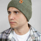 HAAKWEAR Traditional Forest Green Beanie | Classic Cuffed Knit Hat | Made in USA