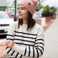 HAAKWEAR Traditional Pearl Pink Beanie | Classic Cuffed Knit Hat | Made in USA