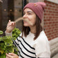 HAAKWEAR Traditional Rusty Burgundy Beanie | Classic Cuffed Knit Hat | Made in USA