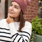 HAAKWEAR Traditional Rusty Burgundy Beanie | Classic Cuffed Knit Hat | Made in USA