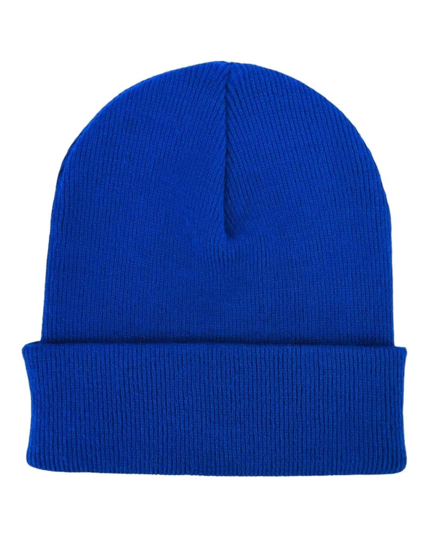 HAAKWEAR Traditional Sapphire Blue Beanie | Classic Cuffed Knit Hat | Made in USA
