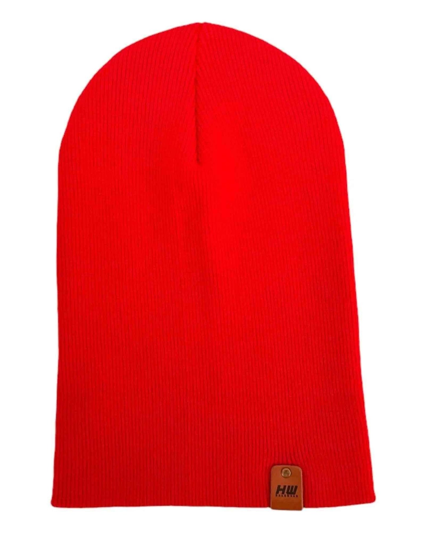 HAAKWEAR Traditional Scarlet Red Beanie | Classic Cuffed Knit Hat | Made in USA
