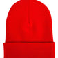 HAAKWEAR Traditional Scarlet Red Beanie | Classic Cuffed Knit Hat | Made in USA
