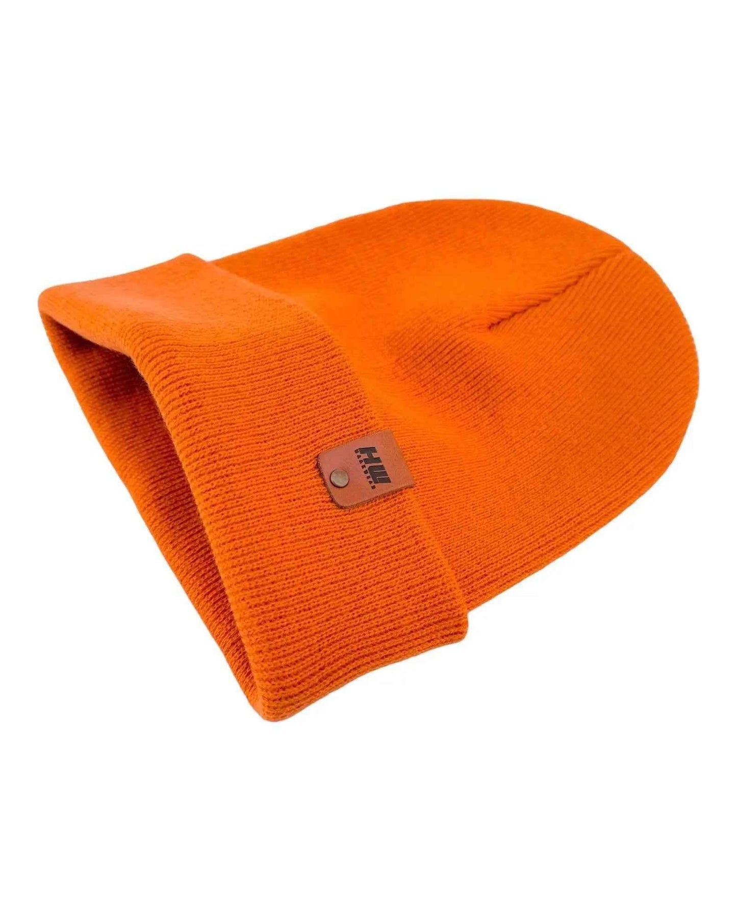 HAAKWEAR Traditional Tiger Orange Beanie | Classic Cuffed Knit Hat | Made in USA