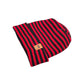 HAAKWEAR H Stitch RORO Cuffed Beanie (Patented) Black / Red, Made in USA