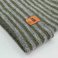 HAAKWEAR H Stitch RORO Cuffed Beanie (Patented Design) Gray / Green, Made in USA