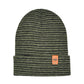 HAAKWEAR Traditional Contrast Cuffed Beanie - Black / Green, Made in USA