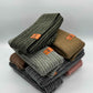 HAAKWEAR Traditional Contrast Cuffed Beanie - Black / Green, Made in USA