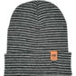 HAAKWEAR Traditional Contrast Cuffed Beanie/ Hat - Black / Gray, Made in USA