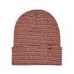 HAAKWEAR Traditional Contrast Cuffed Beanie / Hat - Burgundy / Pink, Made in USA