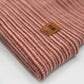 HAAKWEAR Traditional Contrast Cuffed Beanie / Hat - Burgundy / Pink, Made in USA