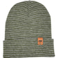 HAAKWEAR Traditional Contrast Cuffed Beanie / Hat - Gray / Green, Made in USA