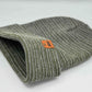 HAAKWEAR Traditional Contrast Cuffed Beanie / Hat - Gray / Green, Made in USA