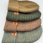 HAAKWEAR Traditional Contrast Cuffed Beanie / Hat - Gray / Green, Made in USA