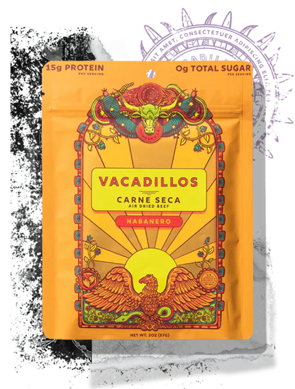 Vacadillos Habanero Carne Seca, 2oz Pack of 8