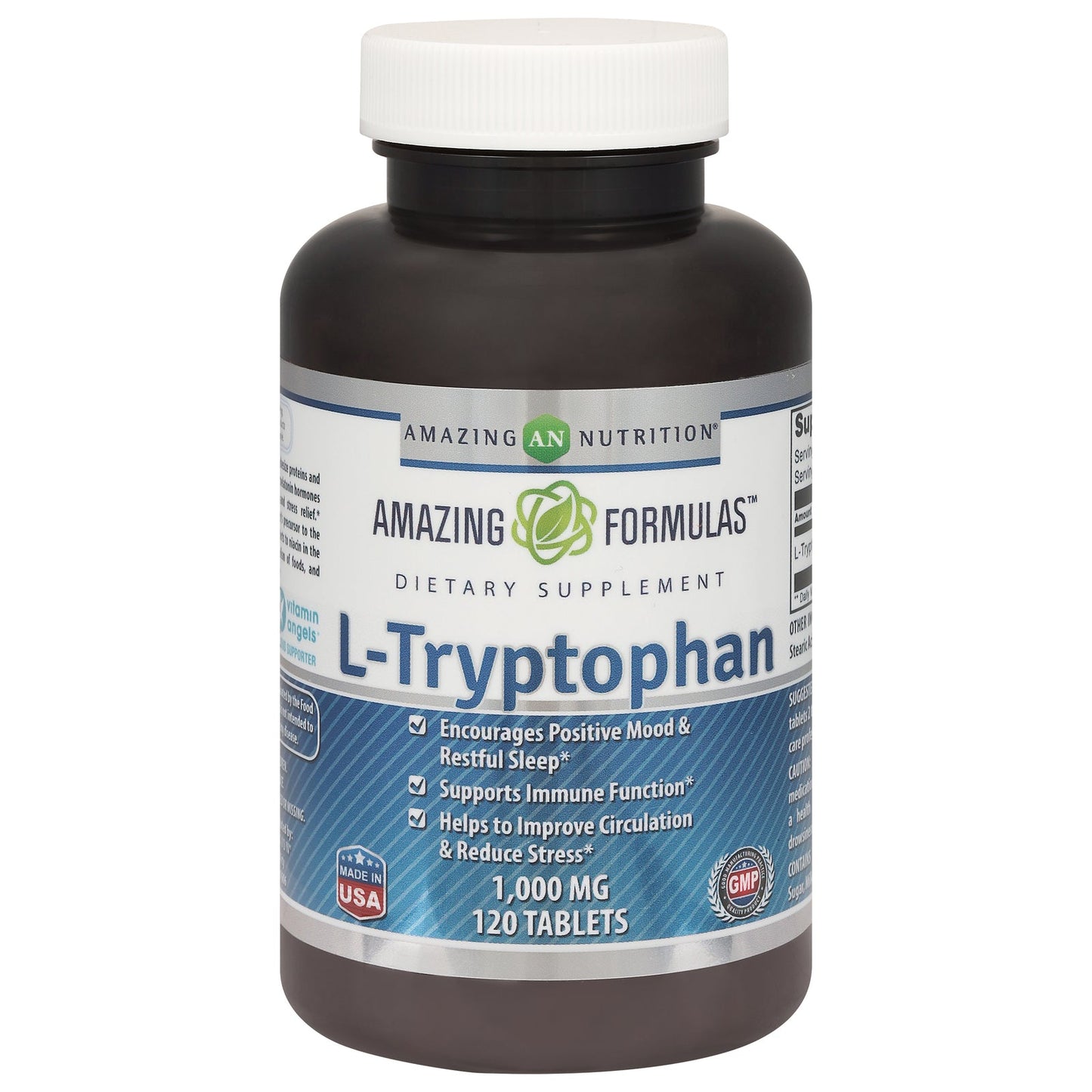 Amazing Formulas L-Tryptophan 1,000 mg Sleep Aid Supplement - 120 Tablets