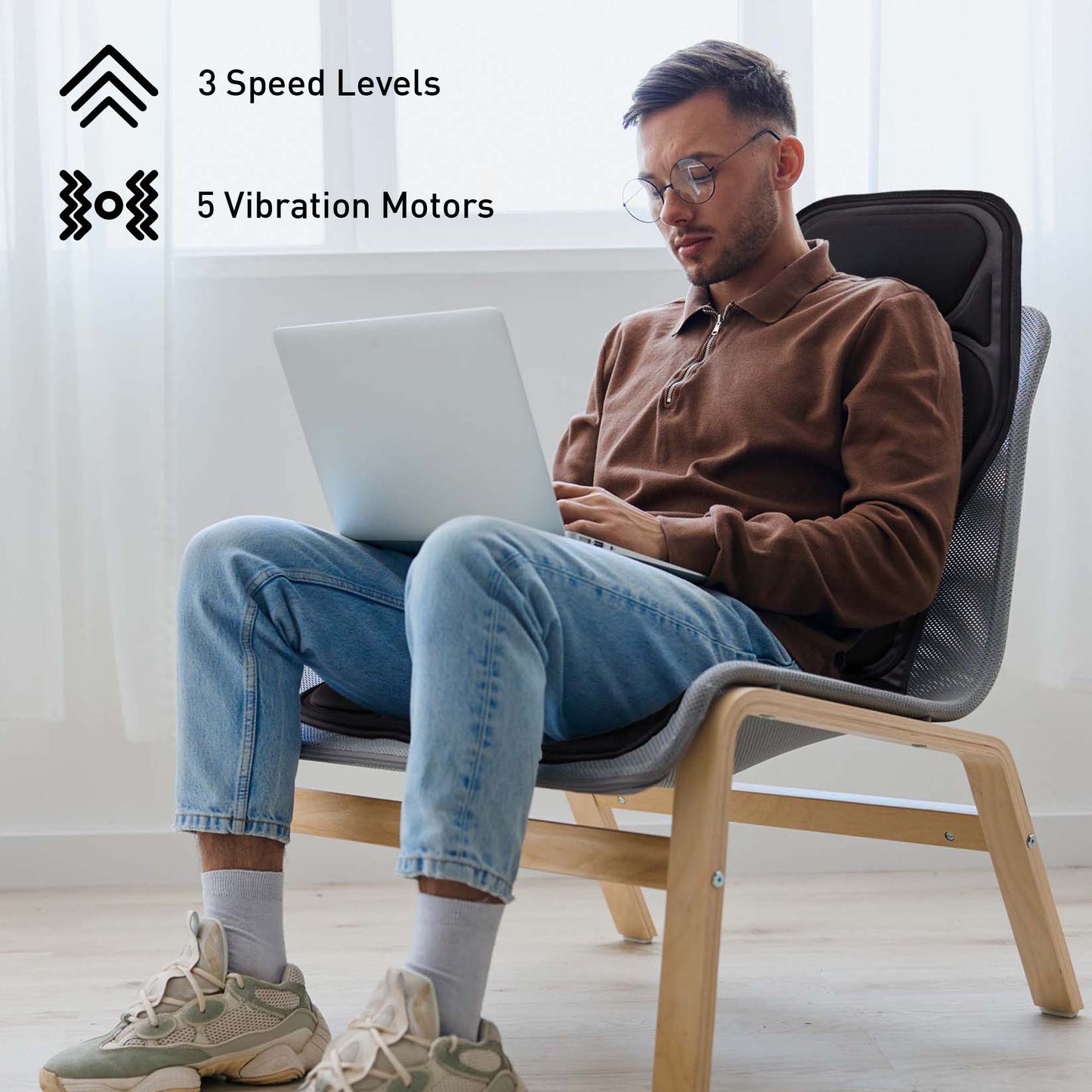 Total Relaxation Pair: Heated Foot Spa & Adjustable Chair Cushion by Pursonic