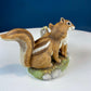 Hand-Painted Sweetheart Chipmunks. Masterpiece Porcelain by HOMCO. Fall Home & Retail Decoration. Modern Farmhouse. Table Centerpiece.