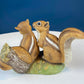 Hand-Painted Sweetheart Chipmunks. Masterpiece Porcelain by HOMCO. Fall Home & Retail Decoration. Modern Farmhouse. Table Centerpiece.