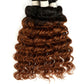 Ombre Brazilian Deep Wave Human Hair Bundles | Remy 2 Tone Color T1B/27#, T1B/30#, T1B/99J# (1, 3, or 4 Pcs)