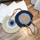 Large Capacity Round Women's Fashionable Straw Woven Shoulder Bag | Handmade Summer Beach Travel Holiday Women Tote Bags