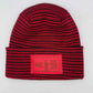 H Stitch Cuffed Beanie, Black and Red Contrast, New Year 2025 Limited Edition