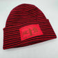 H Stitch Cuffed Beanie, Black and Red Contrast, New Year 2025 Limited Edition