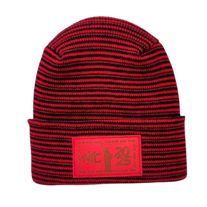 Haakwear H Stitch Cuffed Beanie, Black and Red Contrast, New Year 2025 Limited Edition