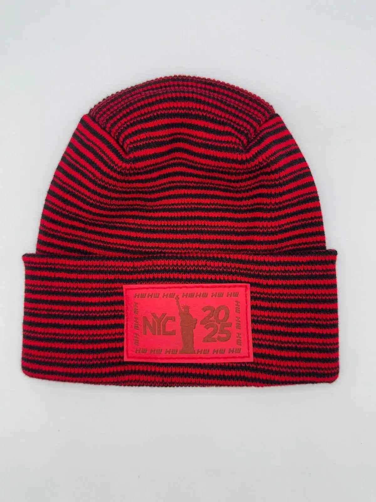 Haakwear H Stitch Cuffed Beanie, Black and Red Contrast, New Year 2025 Limited Edition