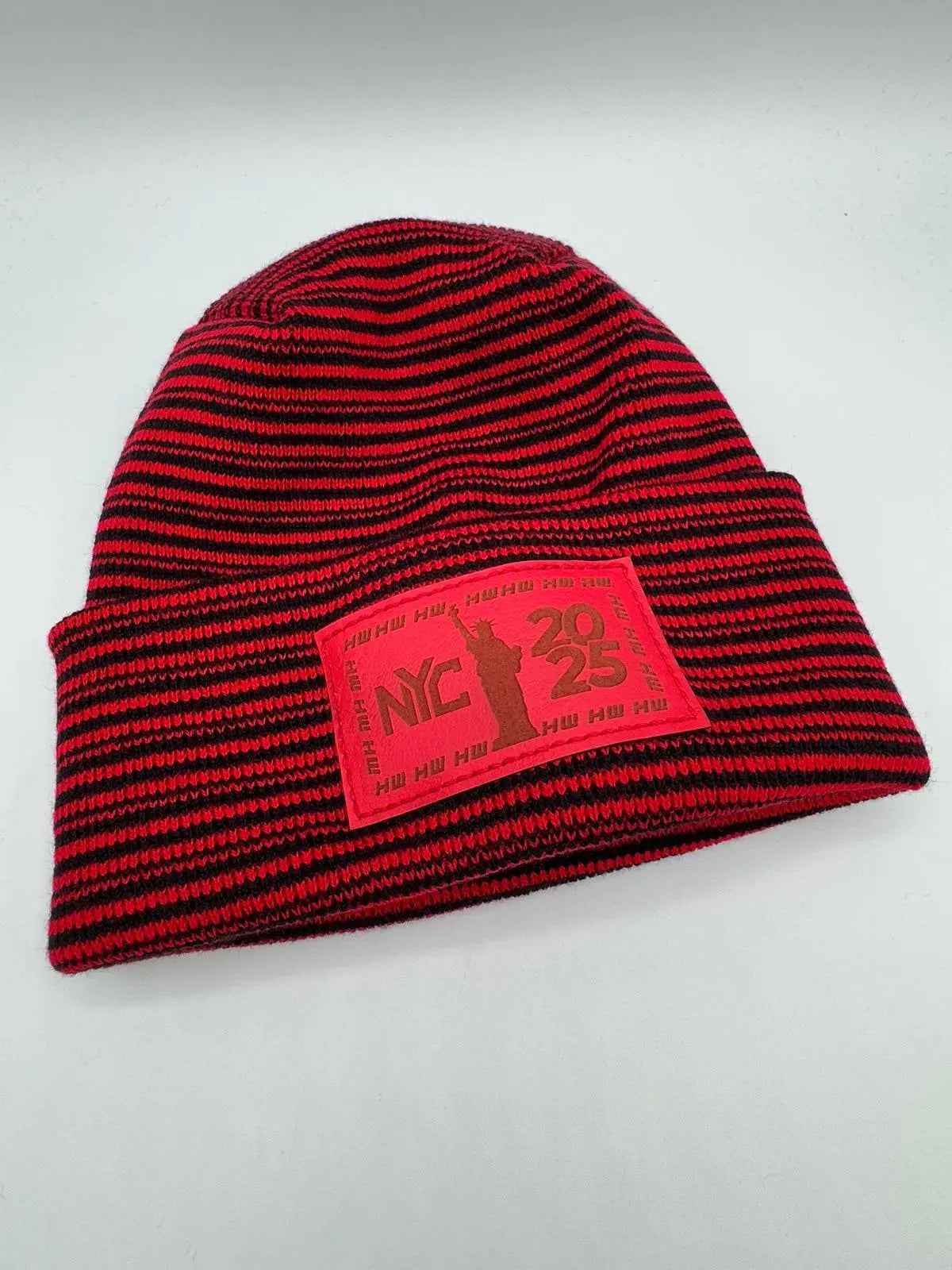 Haakwear H Stitch Cuffed Beanie, Black and Red Contrast, New Year 2025 Limited Edition