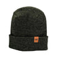 Haakwear H Stitch Fusion Cuffed Beanie / Hat (Patented Design) Black / Green, Made in USA