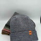 Haakwear H Stitch Fusion Cuffed Beanie / Hat (Patened Design) Gray / Denim, Made in USA