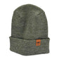 Haakwear H Stitch Fusion Cuffed Beanie / Hat (Patened Design) Gray / Green, Made in USA