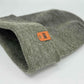 Haakwear H Stitch Fusion Cuffed Beanie / Hat (Patened Design) Gray / Green, Made in USA