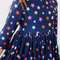 Halloween Stars 3/4 Sleeve Pocket Twirl Dress