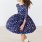 Halloween Stars 3/4 Sleeve Pocket Twirl Dress