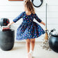 Halloween Stars 3/4 Sleeve Pocket Twirl Dress