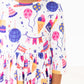 Happy Birthday 3/4 Sleeve Pocket Twirl Dress