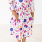 Happy Birthday 3/4 Sleeve Pocket Twirl Dress