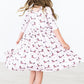 Happy Howl-oween 3/4 Sleeve Pocket Twirl Dress