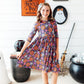 Haunted Garden 3/4 Sleeve Pocket Twirl Dress
