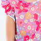 SALE Hawaiian Floral S/S Ruffle Tee